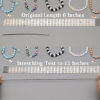 LUSTEMBER Stretchy String for Bracelets, 2 Rolls 1 mm Sturdy Elastic String - Image 4
