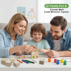 Wooden Blocks for Crafts, Unfinished Wood Cubes, 1.5 Inch Natural Wood Blocks - Image 7