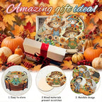 LWZAYS 8 Pcs 5D Autumn Scarecrow Diamond Art Coasters Kits - Image 6