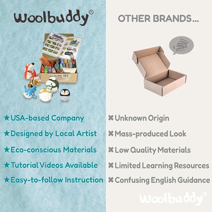 Woolbuddy Needle Felting Kit for Beginner Adults, Starter Set - Image 6