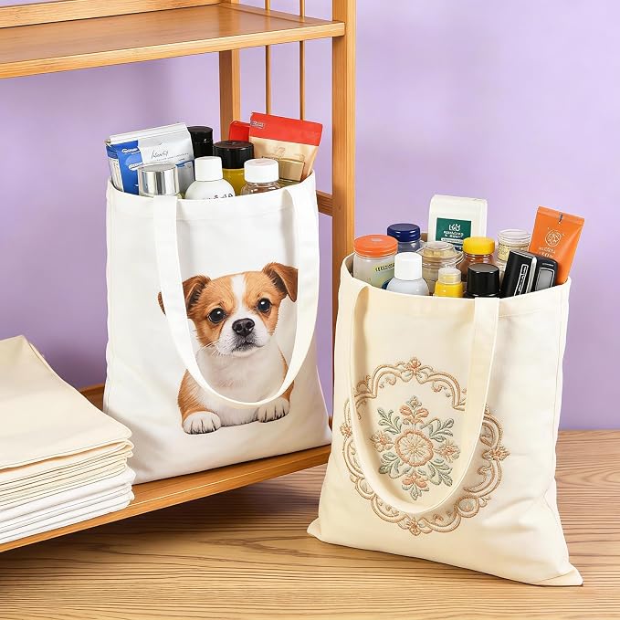 60-Pack Sublimation Blanks Tote Bags, heat transfer & HTV ready, personalized - Image 3