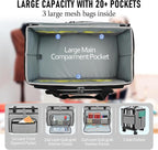 Rolling Teacher Bag With Wheels, Tote Organizer With Detachable Trolley - Image 3
