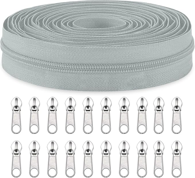 Sawoake #3 Nylon Coil Zippers by The Yard Bulk 10 Yards by Zipper