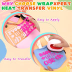 WRAPXPERT Neon HTV Heat Transfer Vinyl 8 Neon Vinyl Assorted Sheets 12x10In - Image 8