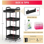 Goovilla 4 Tier Rolling Utility Cart Organizer - Image 4