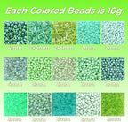 15 Color Glass Seed Tube Bugle Beads Bracelet Jewelry Making Kit, small - Image 2