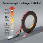 Double Sided Heavy Duty Tape, 16.4 FT × 0.25 in Mounting Adhesive Foam Tape - Image 8