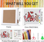 Tiwabb Gnome Cross Stitch Kits for Adults, Love Stamped Cross Stitch Embroidery - Image 3