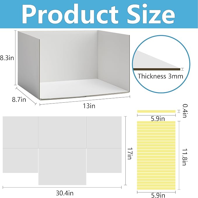 codree 6 Pcs Lengthen Cardboard Diorama Kit, 13 x 8.7 x 8.3 Inch Diorama Box - Image 2