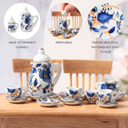 Geiserailie 2 Set 1:12 Dollhouse Miniature Porcelain Tea Cup 30 Pieces Mini - Image 3