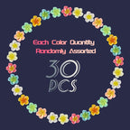 30pcs Flower Cabochons Flatback Plumeria Flower Push Pins in 7 Colors Cute - Image 2