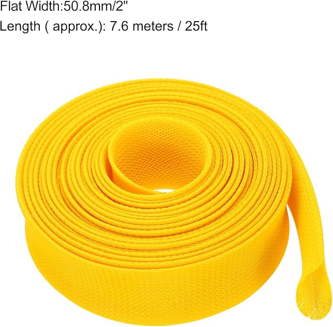 uxcell Expandable Sleeving, 2-inch 25ft Cable Sleeve - Image 3