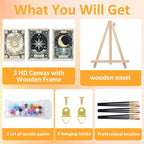 Mandun 3 Pack Paint by Numbers for Adult, Tarot Paint by Numbers Kit for Adults - Image 4