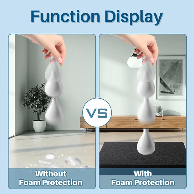 Black foam 2 pieces, Polyurethane Foam sheet, high-density foam padding - Image 3