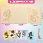 COCHIE 10 Pieces Large Flowers Unfinished Wood Crafts to Paint - Image 2
