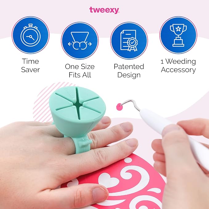 tweexy Craft Vinyl Weeding Scrap Collector Ring | Weeding Tools - Image 3