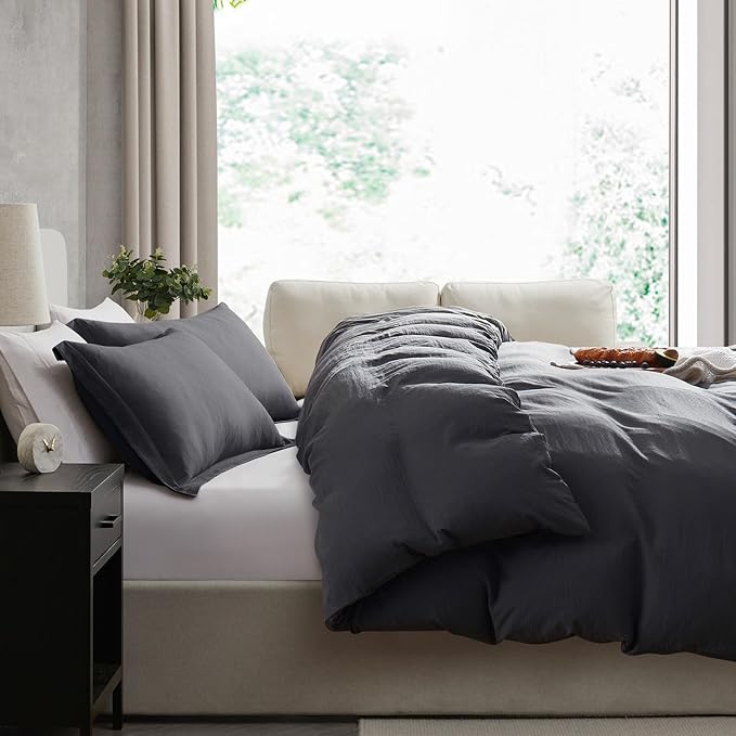 Nestl Dark Grey Duvet Cover Full Size - Image 7
