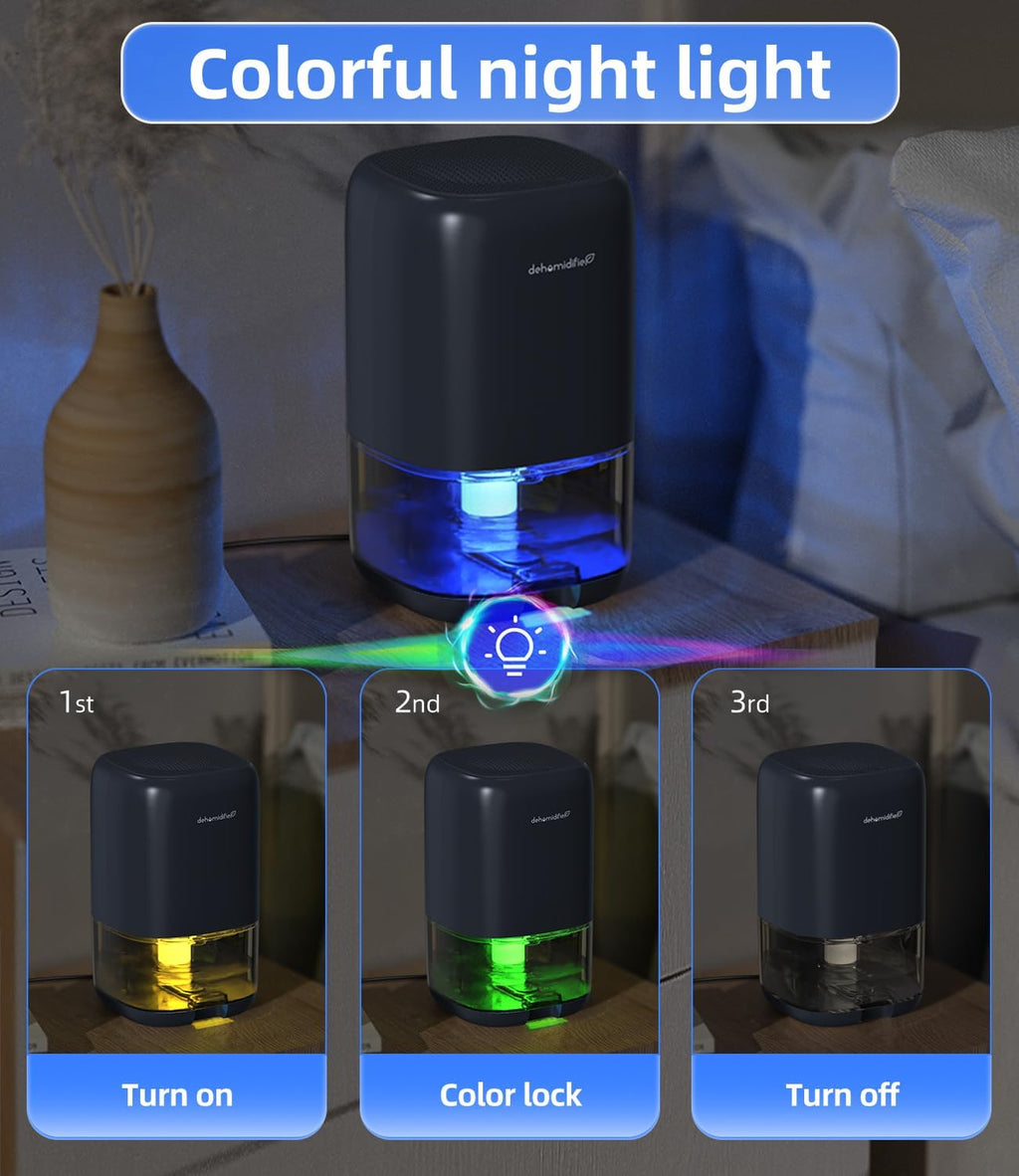 TABYIK Dehumidifier, 35 OZ Small Dehumidifiers for Room for Home, Quiet with Auto Shut Off, Dehumidifiers for Bedroom (280 sq. ft), Bathroom, RV, Closet,Blue