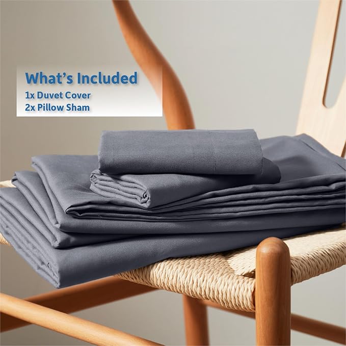 Nestl Dark Grey Duvet Cover King Size - Image 9