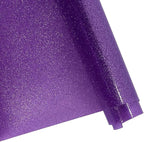 ONEART | Light Purple Transparent Glitter Vinyl Roll, 0.7 mm Solid Clear PVC - Image 2