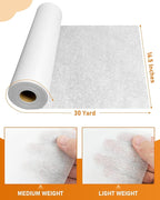 PLANTIONAL Medium Weight White Iron-On Non-Woven Fusible Interfacing: 16.5" x - Image 2