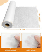 PLANTIONAL Light Weight White Iron-On Non-Woven Fusible Interfacing: 16.5" x - Image 2