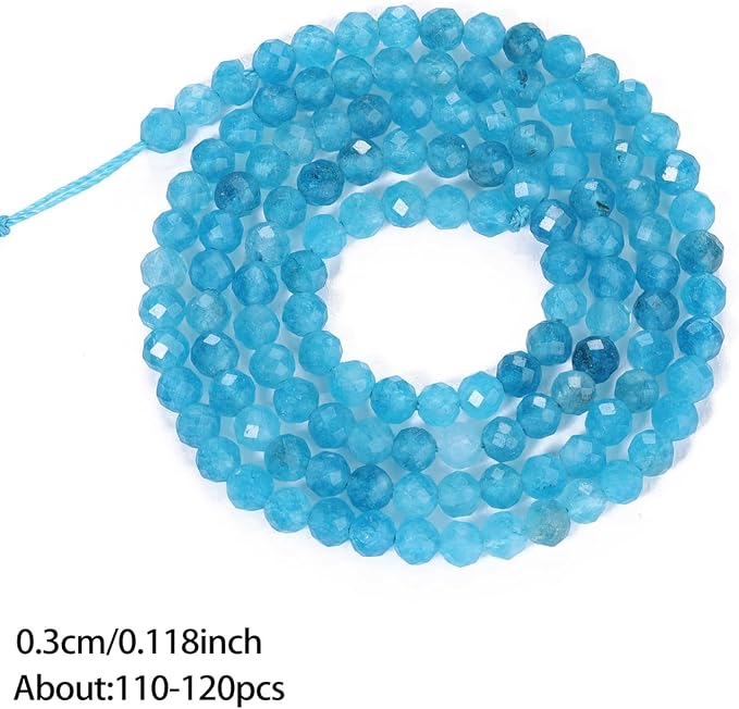 3mm 120pcs Apatite Stone Tiny Gemstone Beads - Image 3