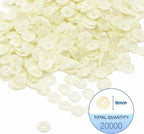 Mandala Crafts 6mm Cup Round Ivory Sequins - Image 3