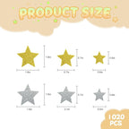 BEISHIDA 1020 PCS Glitter Foam Stickers - Image 3