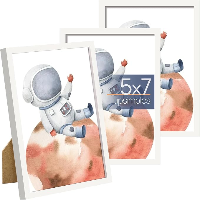 upsimples 5x7 Picture Frame Set of 3, Made of High Definition Glass by upsimples