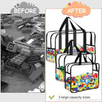 6 Packs Toy Storage Bags with Labels, Reusable Clear PVC Board Game Storage - Image 5