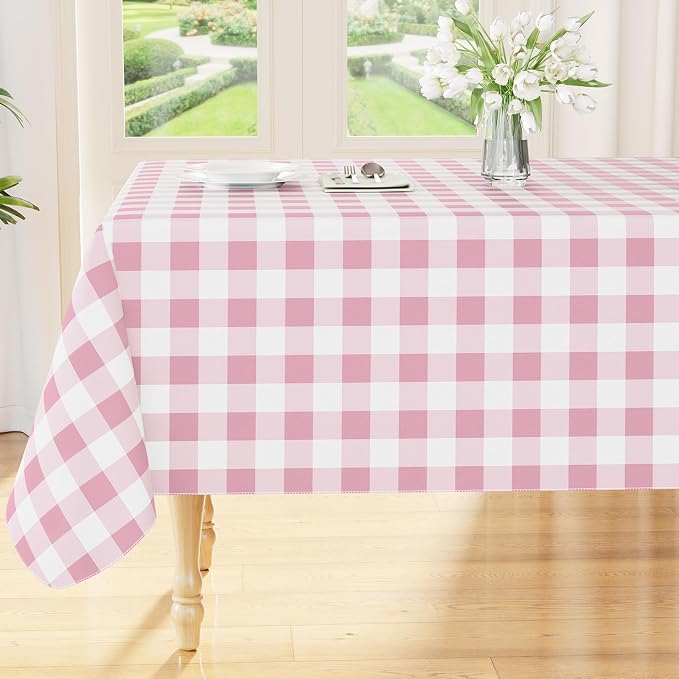 Smiry Rectangle Table Cloth, Waterproof Vinyl Tablecloth by Smiry