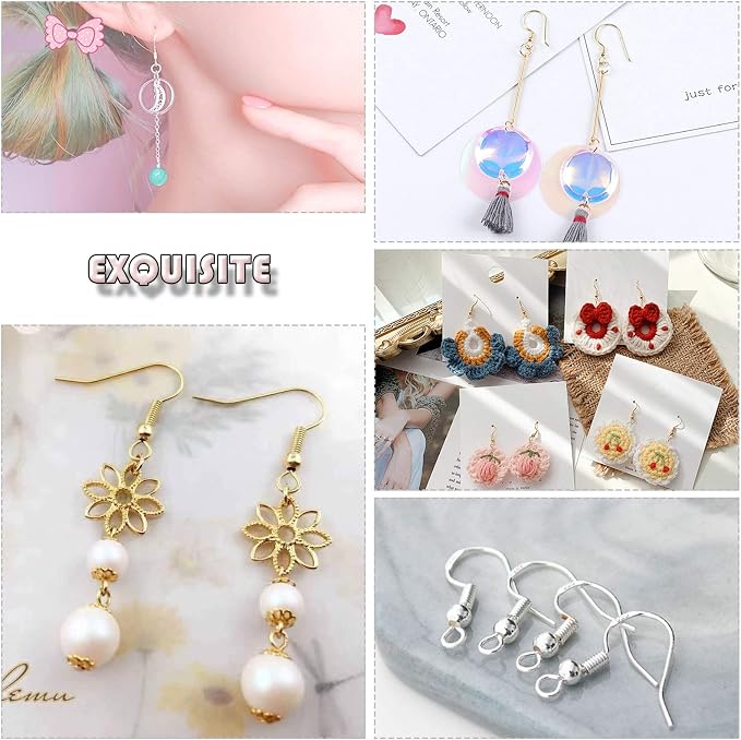 Hypoallergenic Earring Hooks 150 PCS/75 Pairs, Jump Rings, Fish Hooks - Image 6