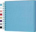 potricher 8 x 8 Inch DIY Scrapbook Photo Album 80 Pages Thick Kraft Blank Blue by potricher