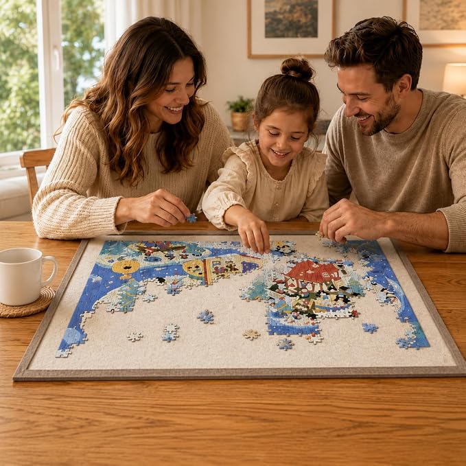 1000 Pieces Puzzle Board, 31.5x23.6 Felt Puzzle Storage Mat | Portable surface - Image 2