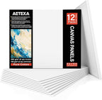 AETEXA Canvases for Painting 8x10 Inch, Canvas Bulk Pack of 12, 8 oz Primed by AETEXA