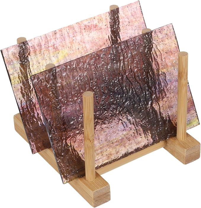 PATIKIL 4 x 6 Inch Transparent Stained Glass Sheets, 2 Sheets Mosaic Glass by PATIKIL
