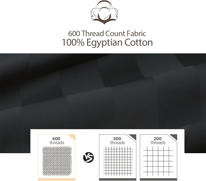 100% Egyptian Cotton Fitted Sheet CK Size, 600 Thread Count, Single Fitted - Image 5