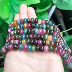 Songxi 5x8mm Dark Tourmaline Rondelle Beads, Gemstone - Image 6