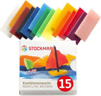 Stockmar Natural Modelling Beeswax: 15 Assorted Colors of Beeswax Sheets Safe by Stockmar