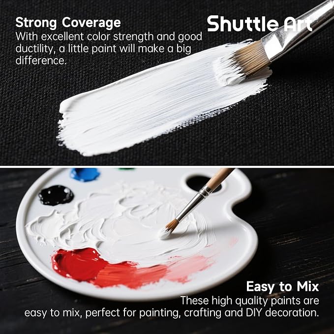 Shuttle Art White Fabric Paint, 4 oz Fabric Paint - Image 4