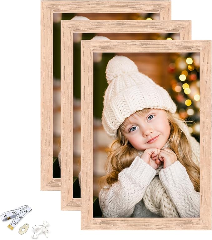 ATOBART 4x6 Picture Frame, OAK Wood Photo Frame by ATOBART