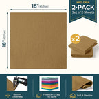 Felt Fabric Sheet 18 x 18 Inch, 1.6mm Thick | Soft and Flexible Nonwoven - Image 2