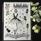 TIAMECH A4 Reusable Dress Girl Stencil - Image 2