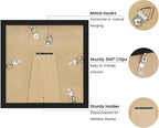 6x6 Picture Frame with Wavy Mat, Wooden Real Glass 6 x 6 Photo Frame - Image 4