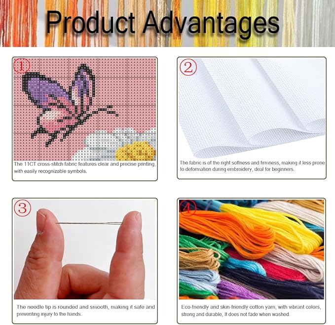 3 Pack Stamped Cross Stitch Kits - Image 3