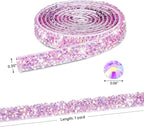 NiArt Self Adhesive Rhinestone Ribbon Rolls Set of 12 Candy Colors, Total 12 - Image 5