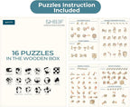 BSIRI 16 in 1 Wooden Brain Teaser Puzzles - Image 9