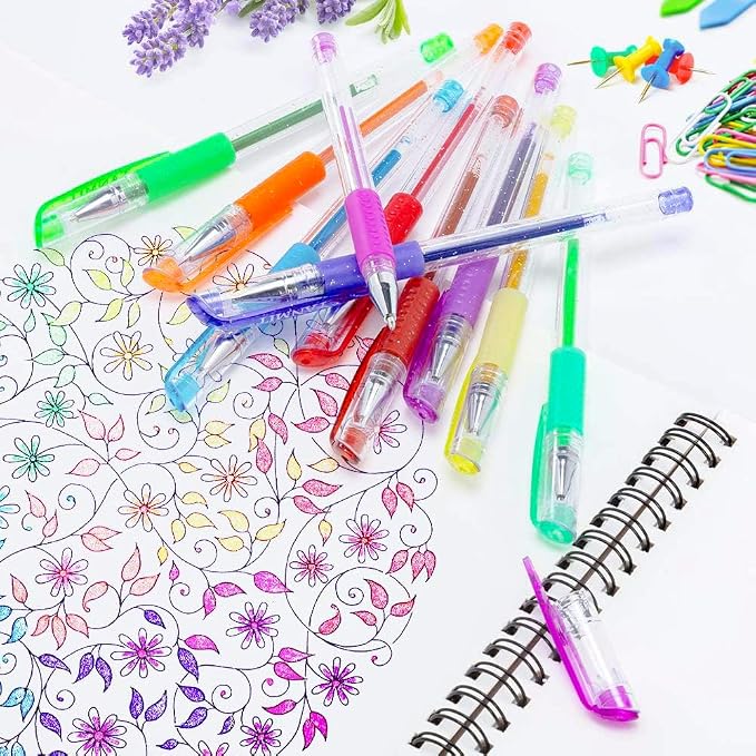 TANMIT 36 Colors Gel Pens Set for Adult Coloring Books - Image 5