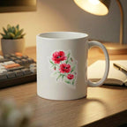50PCS Red Corn Poppy Flower Stickers, Watercolor Wildflower Botanical - Image 6
